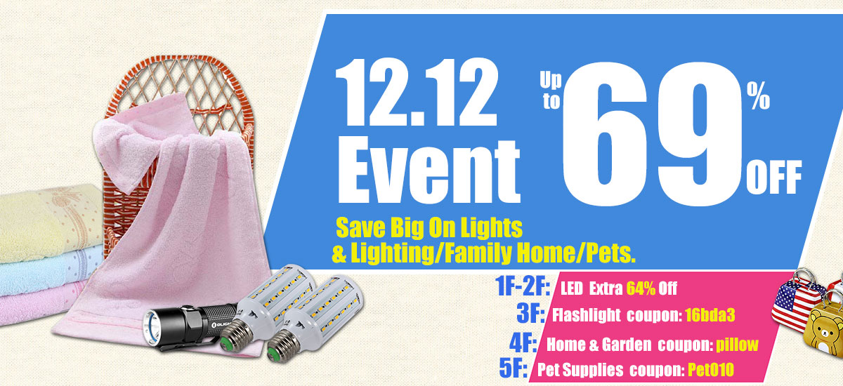 12.12 Event! Up to 69% OFF！Save Big On Lights & Lightning/Family Home/Pets.