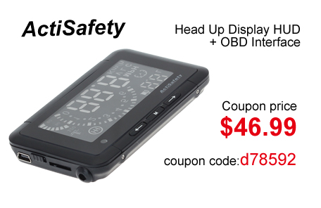 ActiSafety Head Up Display HUD + OBD Interface