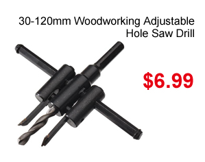 30-120mm Woodworking Adjustable Hole Saw Drill 