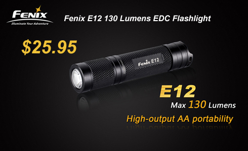 Fenix E12 130 Lumens EDC Flashlight 