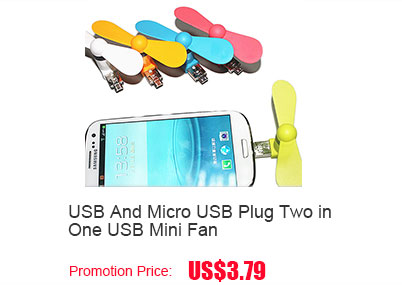 USB And Micro USB Plug Two in One USB Mini Fan