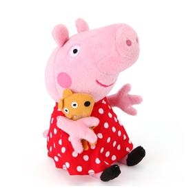 19cm детская игрушка Peppa Pig в платье в горошек 
