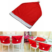 Santa Clause Red Hat Chair Cover