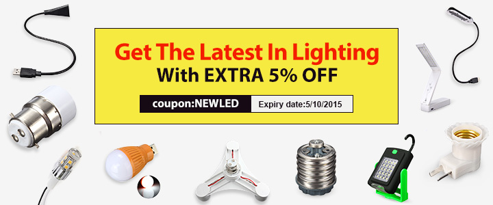 Get The Latest In Lighting with extra 5% off