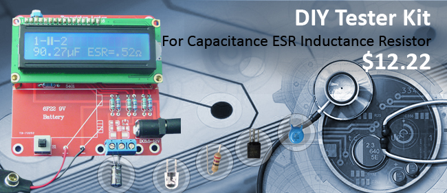 DIY Tester Kit For Capacitance ESR Inductance Resistor