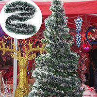 2m Green White Grass Rattan Christmas Tree Decoration