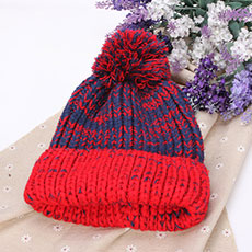 Women Winter Knitted Crochet Christmas Hat Wool Cap