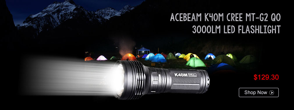 AceBeam K40M Cree MT-G2 Q0 3000lm LED Flashlight