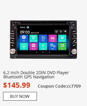 6.2 Inch Double 2DIN DVD Player Bluetooth GPS Navigation