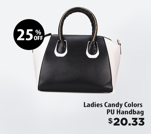 Ladies Candy Colors PU Handbag