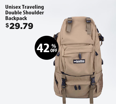 Unisex Traveling Double Shoulder Backpack