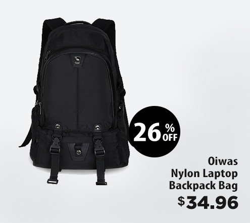 Oiwas Nylon Laptop Backpack Bag