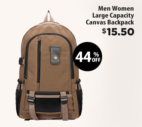 Men Women Large Capacity Canvas Backpack