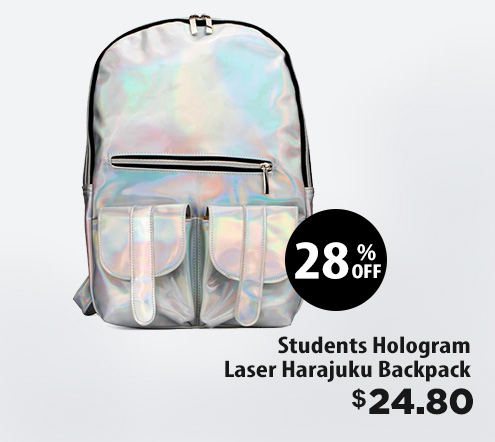 Students Hologram Laser Harajuku Backpack