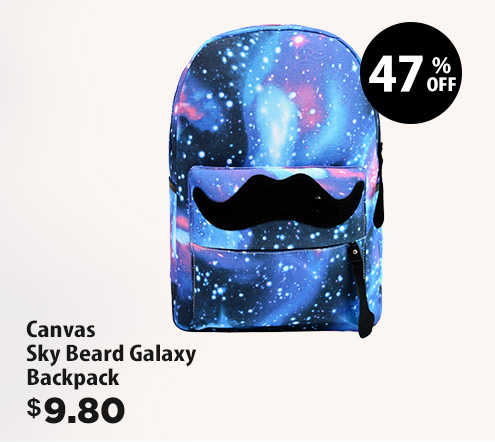 Canvas Sky Beard Galaxy Backpack