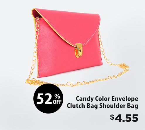 Candy Color Envelope Clutch Bag Shoulder Bag