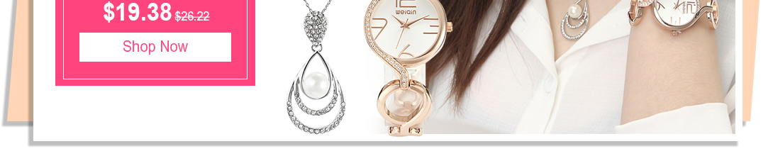 1 Set SweetNecklace & Elegant Watch 