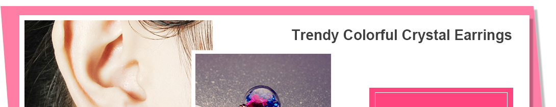 Trendy Colorful Crystal Earrings