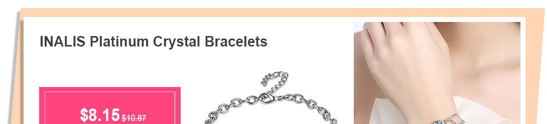INALIS Platinum Crystal Bracelets