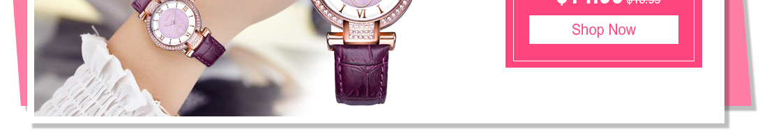 Diamond Case Roman Numerals Dial Quartz Watch