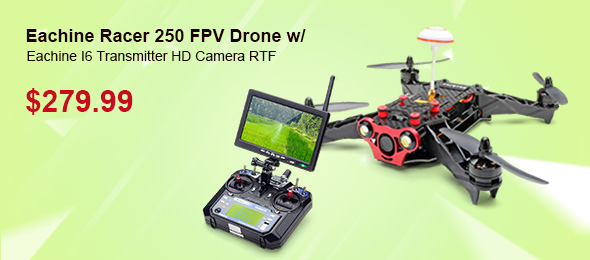 Eachine Racer 250 FPV Drone w/ Eachine I6 Transmitter HD Camera RTF