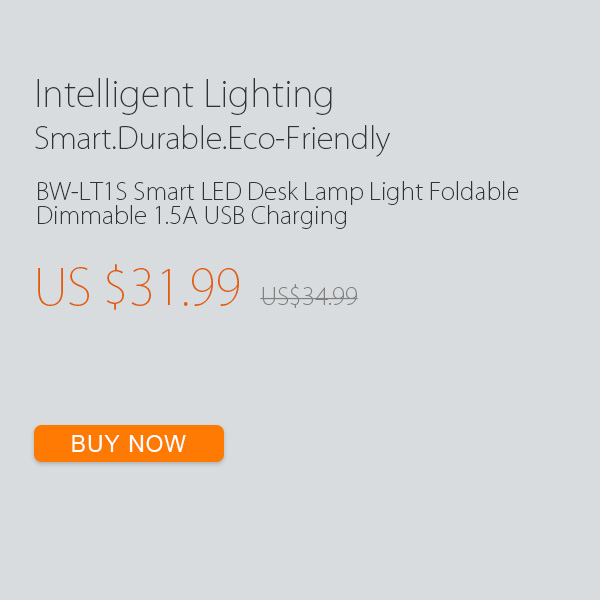BlitzWolf BW-LT1S Smart LED Desk Lamp Light Foldable Dimmable 1.5A USB Charging
