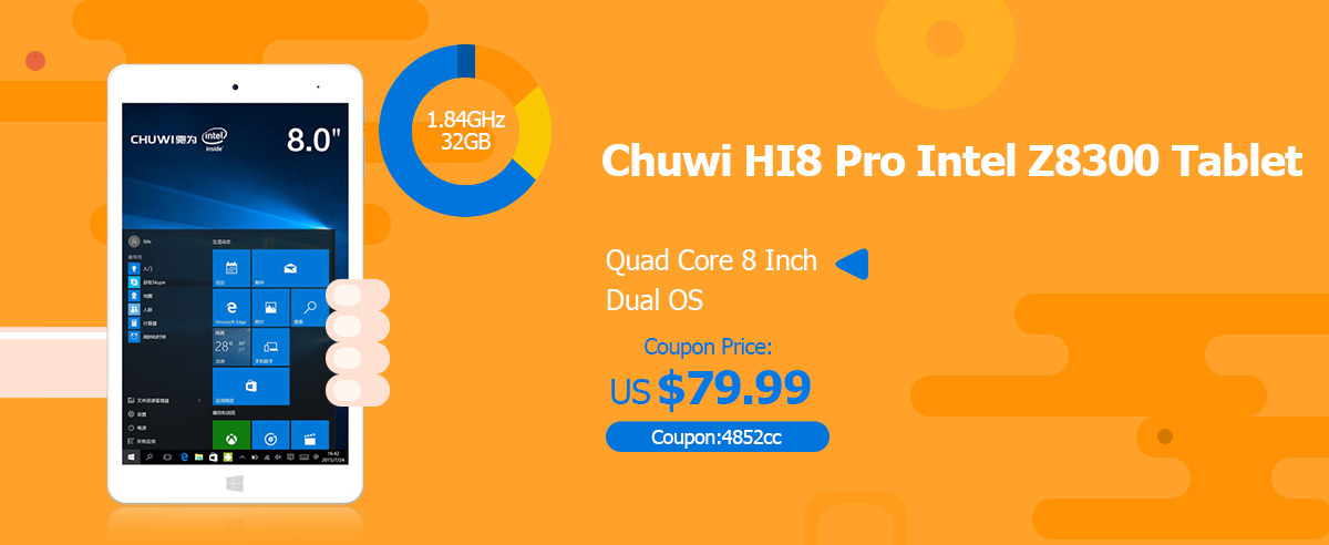 Chuwi HI8 Pro Intel Z8300 Tablet 