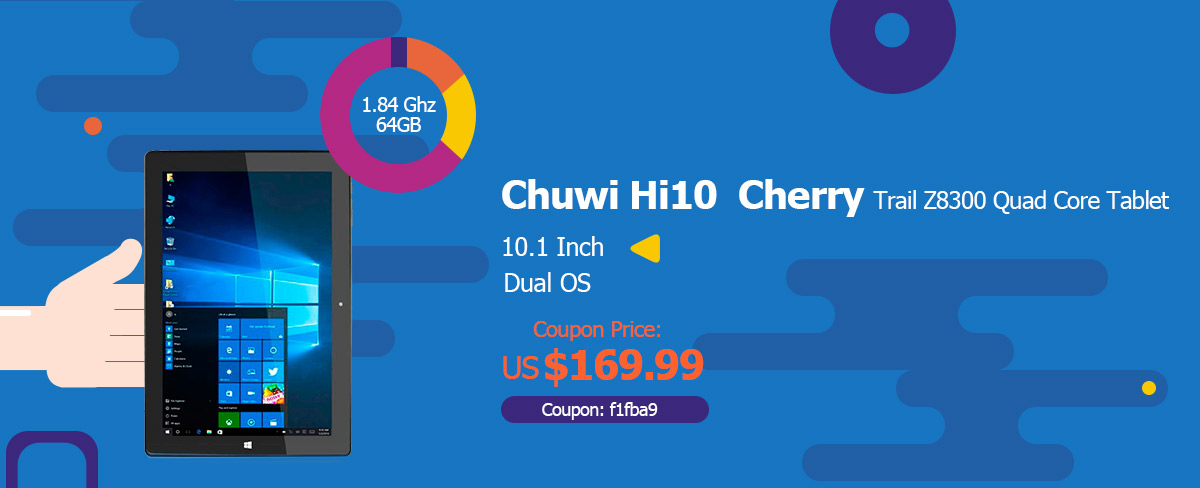 Chuwi Hi10  Cherry Trail Z8300 Quad Core Tablet