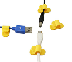 6Pcs Small Plastic Cable/Cord Clip