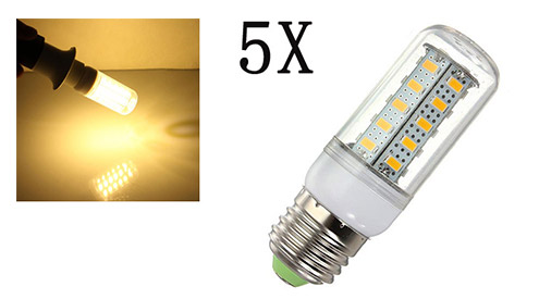  5x LED Cover Corn Bulb AC 220V
