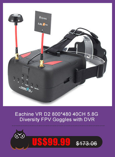 Eachine VR D2 800*480 40CH 5.8G Diversity FPV Goggles with DVR