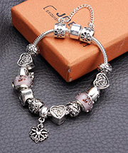 Heart Letter Glass Beads Bracelet