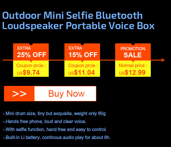 Outdoor Mini Selfie Bluetooth Loudspeaker Portable Voice Box