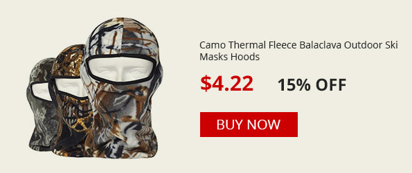 Camo Thermal Fleece Balaclava Outdoor Ski Masks Hoods