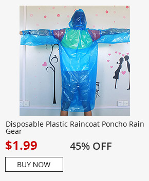 Disposable Plastic Raincoat Poncho Rain Gear