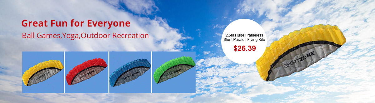 2.5m Huge Frameless Stunt Parafoil Flying Kite