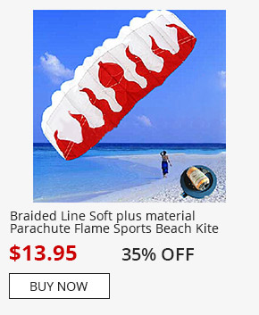 Braided Line Soft plus material Parachute Flame Sports Beach Kite