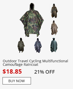 Outdoor Travel Cycling Multifunctional Camouflage Raincoat