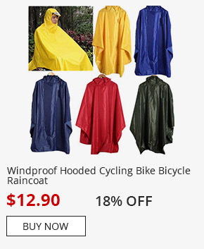 Windproof Hooded Cycling Bike Bicycle Raincoat