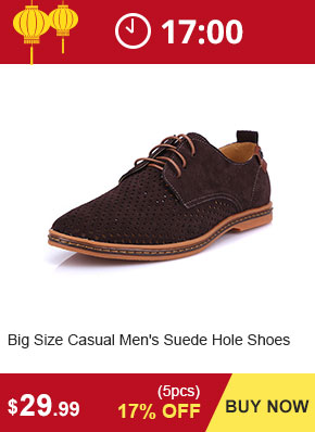 Big Size Casual Men's Suede Hole Shoes