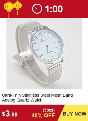 Ultra-Thin Stainless Steel Mesh Band Analog Quartz Watch