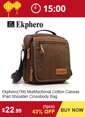 Ekphero(TM) Multifuctional Cotton Canvas IPad Shoulder Crossbody Bag