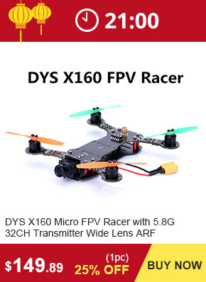 DYS X160 Micro FPV Racer with 5.8G 32CH Transmitter Wide Lens ARF