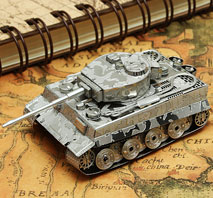 The Tiger Tank 3D DIY Puzzle Metal Earth Silver Edition