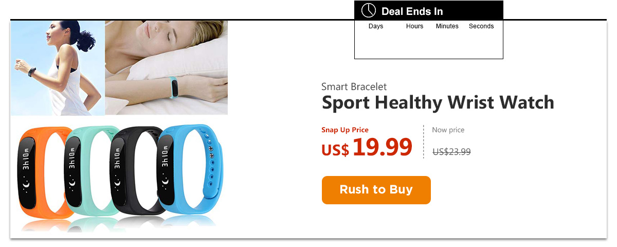 Smart Bracelet Sport Healthy Wrist Watch
