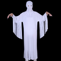 Halloween Ghost Costumes And Jagged White Caps
