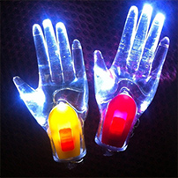 Halloween White Light Lamp Crystal Ghost Hand Tricky Toy With Keychain