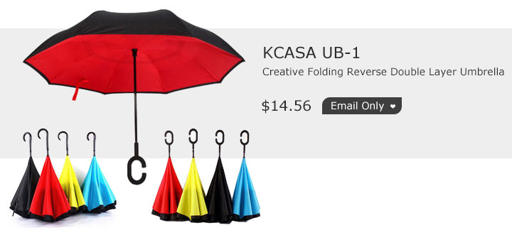 KCASA UB-1 Creative Folding Reverse Double Layer Umbrella 