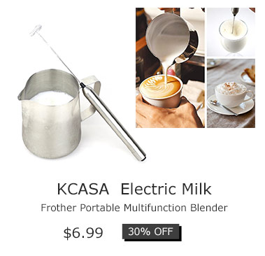 KCASA  Electric Milk Frother Portable Multifunction Blender