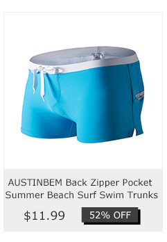 AUSTINBEM Back Zipper Pocket Summer Beach Surf Swim Trunks